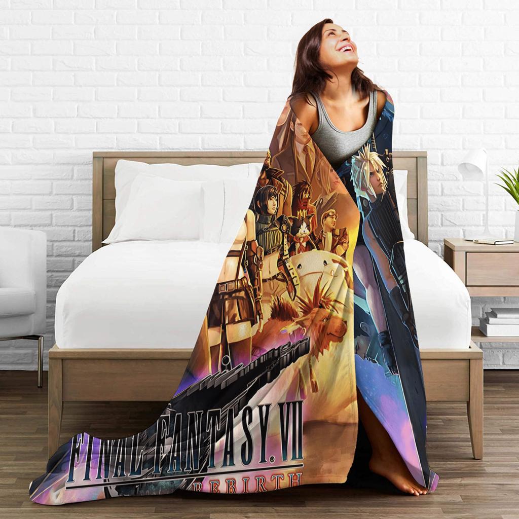 F-Final Fantasys  Warm Soft Blanket  Children Plush Throw Blanket Street Trend Couch Chair Flannel Bedspread Sofa Bed Cover