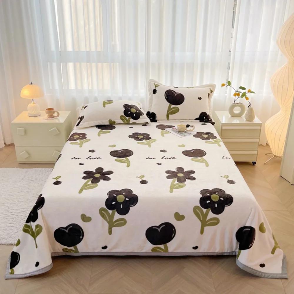 Blanket Mink Flannel Soft Nap Blanket Dormitory Thickened Flannel Bed Sheet Gift Air-conditioning Blanket