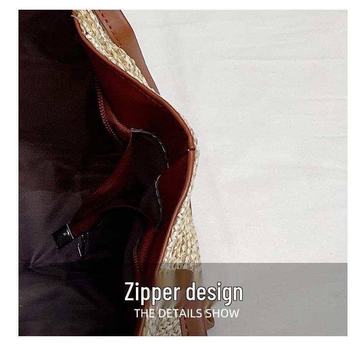 Women's Large-Capacity Straw Tote Bag - 2024 Summer Beach Style