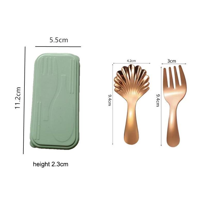 Stainless Steel Mini Portable Spoon Fork Tableware Outdoor Camping Cutlery Set For Lunch Hiking Camp Cooking Supplies