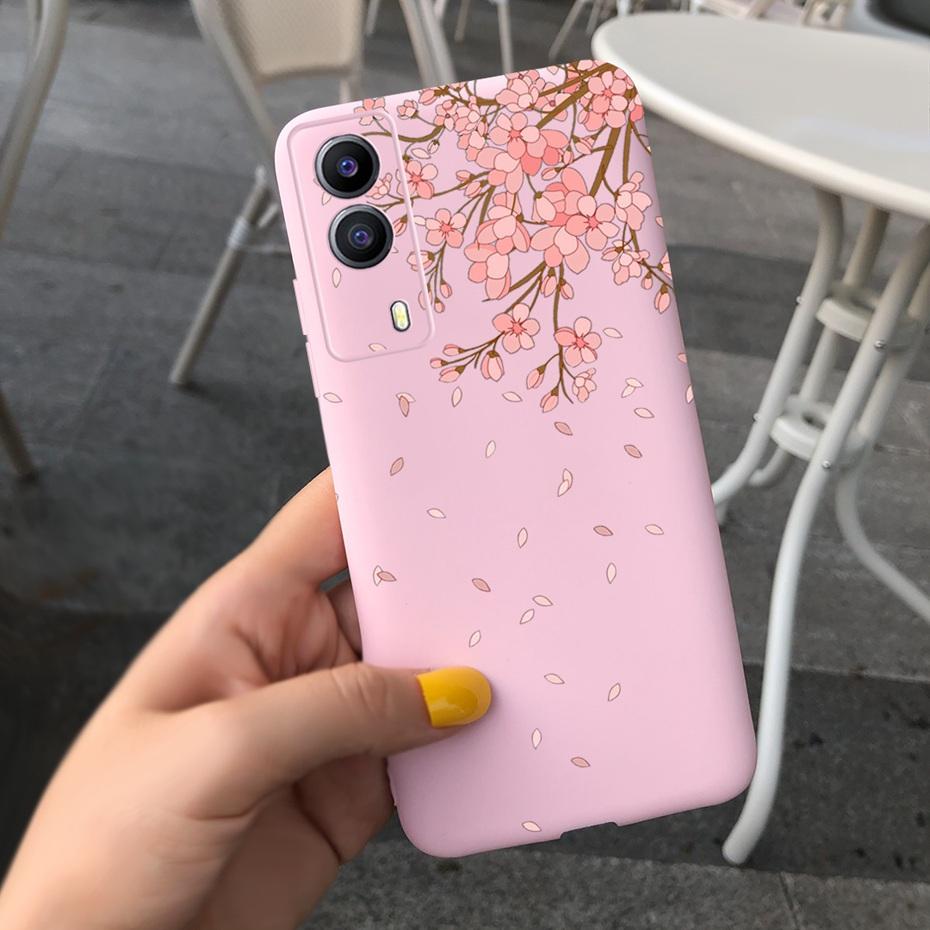 For Vivo Y53S 5G Case Vivo Y72 5G V2041 Phone Cover Silicone Cactus Soft Funda For Vivo Y52 Y 53s Y72 5G Sunflower TPU Bumper