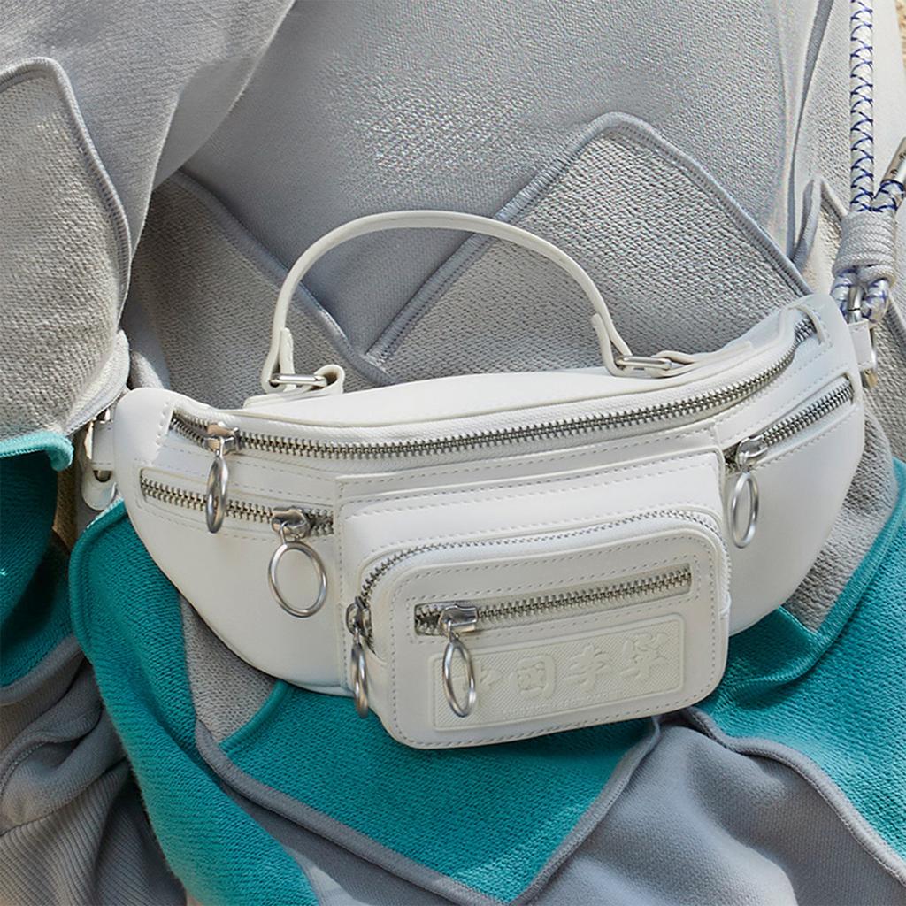 New LiNing Synthetic Leather Shoulder Bag, Crossbody Bag, Sling Bag Regular Unisex White ABDS533-2