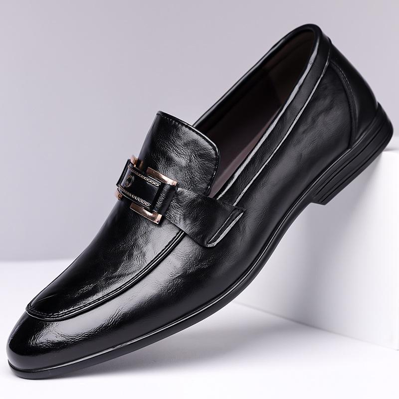 Fashion Men's Leather Shoes 2025 New High-quality Business Casual Shoes Men Loafers Spring Autumn Luxury Designer Dress Shoes Size 39-44