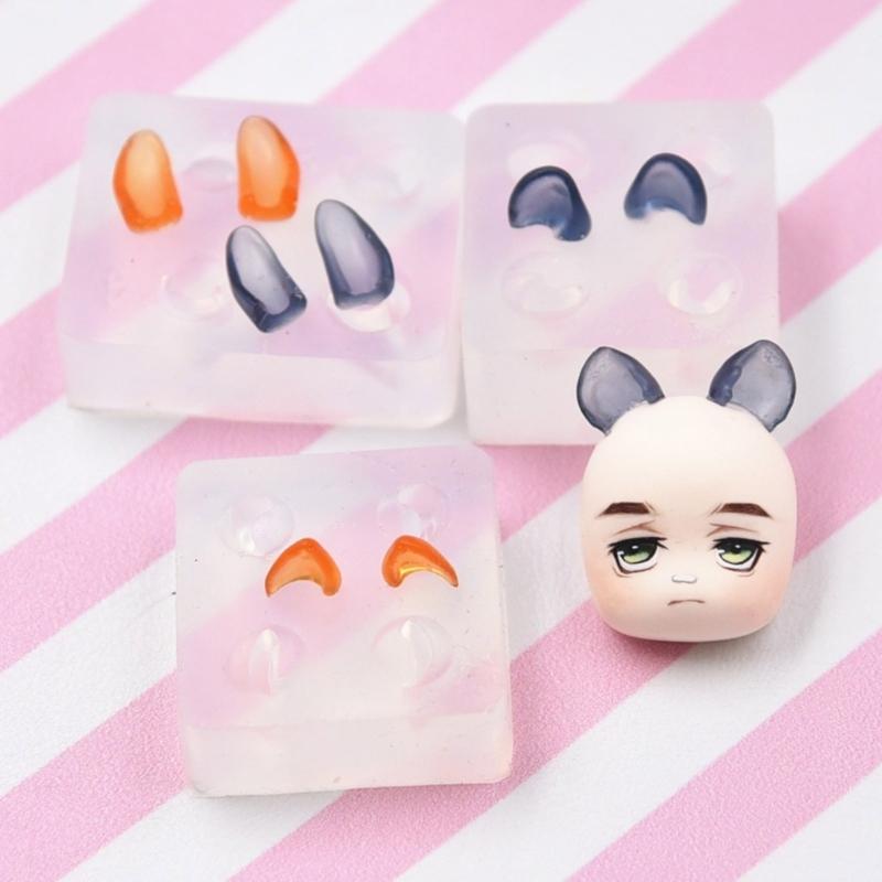 Cute Ear Silicone Mould for DIY Pottery Clay Crafts Flexible and Portable Silicone Mould for Crafting Doll Ears Ornament
