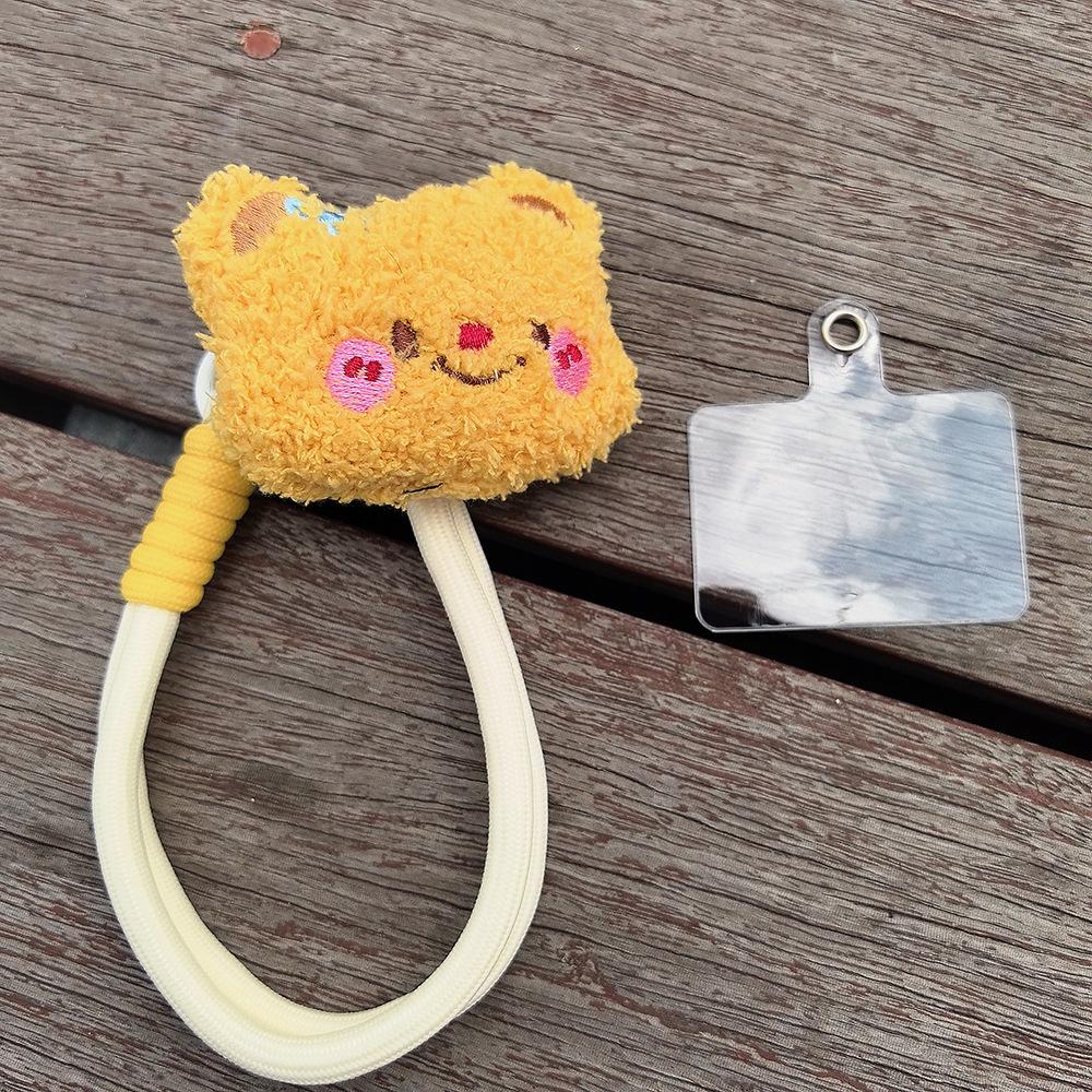 Autumn/Winter Cute Bear Plush Wristlet Phone Case & Lanyard