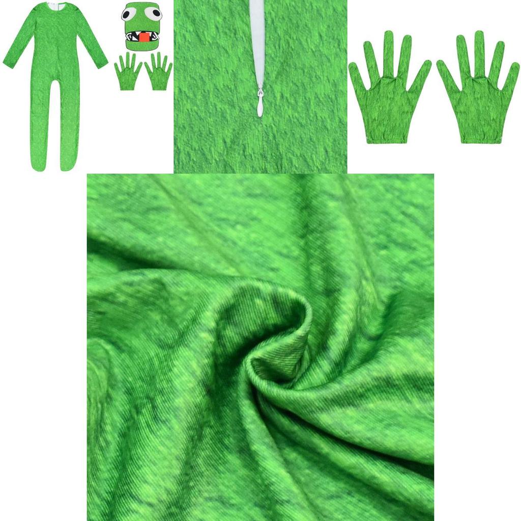 Roblox Rainbow Friends Grün Cosplay Kostüm Für Kinder Und Erwachsene