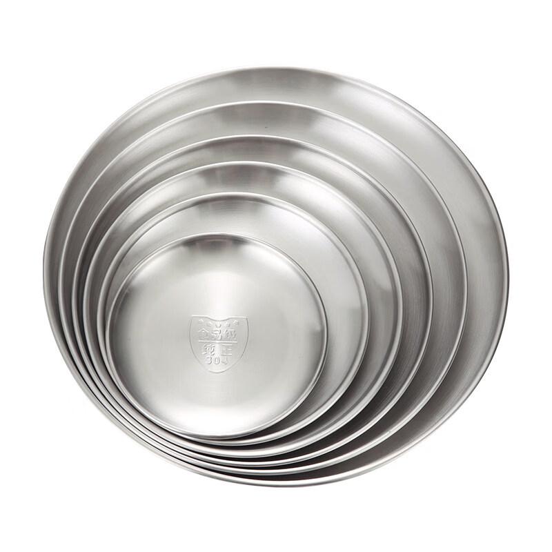 Korean Style Melamine Round Serving Plates Set