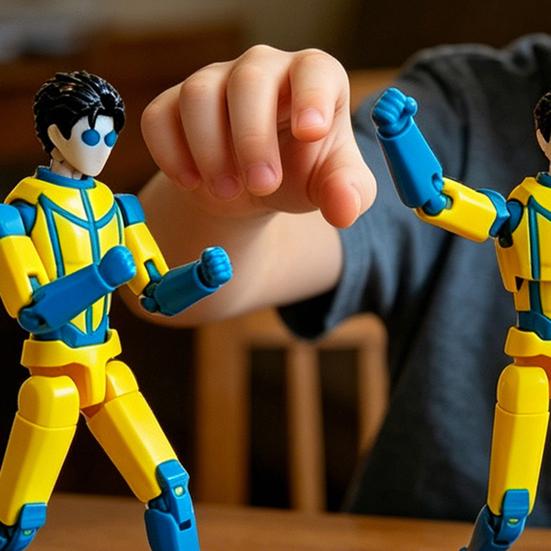 3D-gedruckte Actionfigur, mehrgelenkiges bewegliches Spielzeug, sammelbare artikulierte Figur für Schreibtischdekoration, Geschenke für Sammler