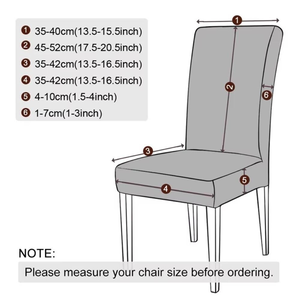 Thickened Wave Jacquard Chair Covers Washable Removable Dining Chair Covers Anti-Pilling Solid Color Chair Seat Covers Kitchen