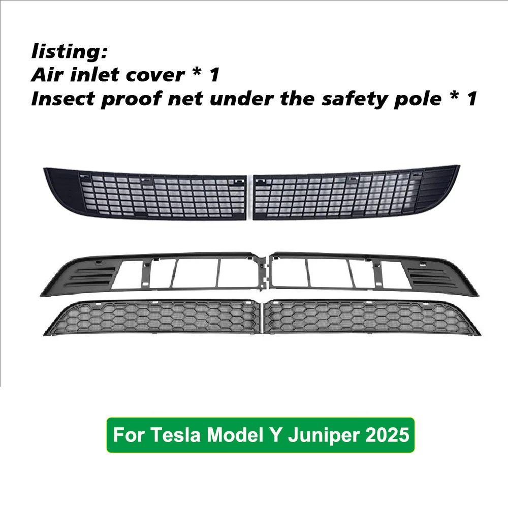 For Tesla Model Y Juniper 2025 2026 Launch Inner Vent Grille Lower Bumper ABS Anti Insect Net Air Inlet Anti Dust Proof Cover