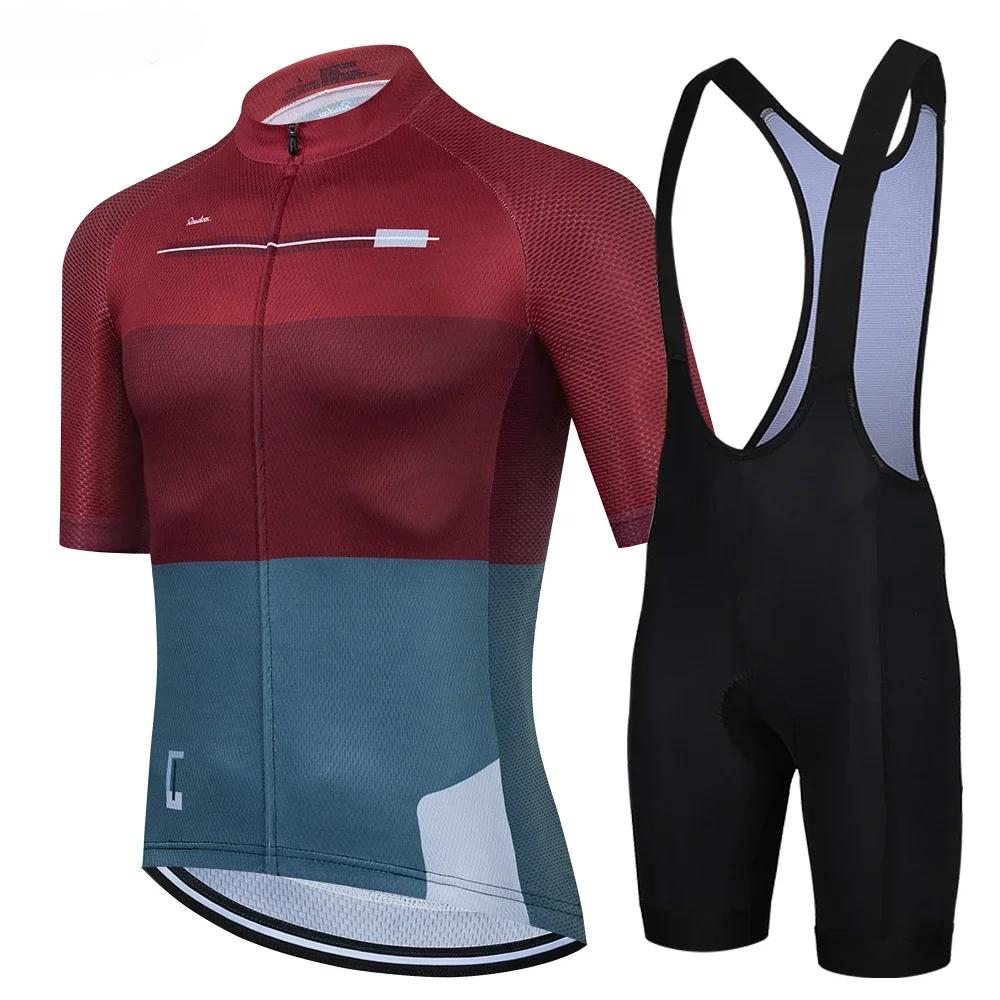 

Clothing Road Bike Jersey Set for Man, Cycling Clothing, Team Clothes, Short Sleeve Uniform, Triathlon Skinsuit, Summer L