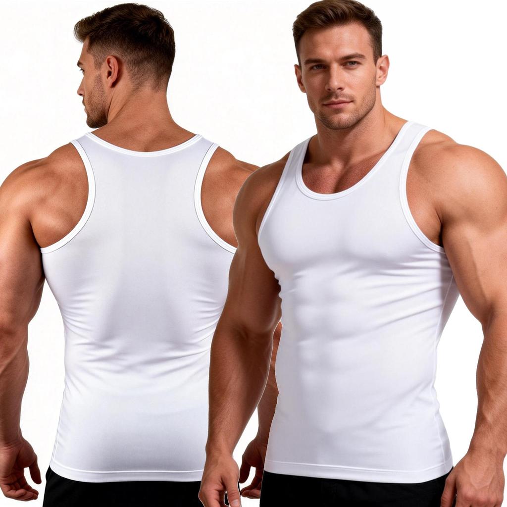 Herren Lauftanktop Fitness Atmungsaktiv Workout Hohe Elastizität Weste Sport Fitnessstudio Kleidung