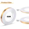 50M SelfAdhesive Tile Beauty Seam Sticker Tape 0.5/1cm Width Waterproof Gold Foil Lines Floor Wall Gap  Decor Seal Strip Tape