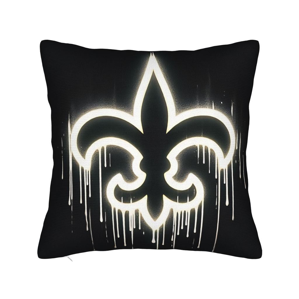 New Football Saints Fans Pillow Case Square Pillow Cover Retro Trendy Pillowcases For Living Room Chair