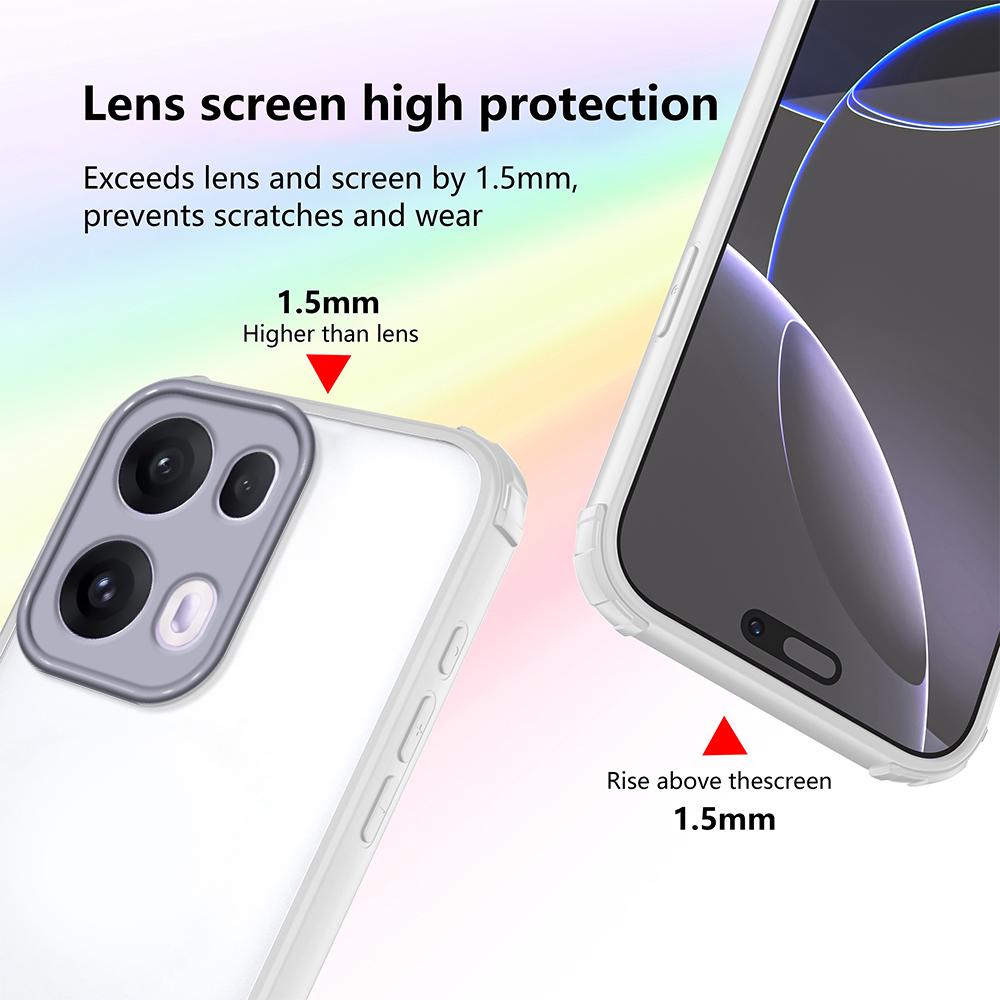 Dla Oppo Reno13 5G (Światowy) Etui Wzmocniony Róg Odporne na Wstrząsy TPU + Akryl Pokrowiec na Telefon