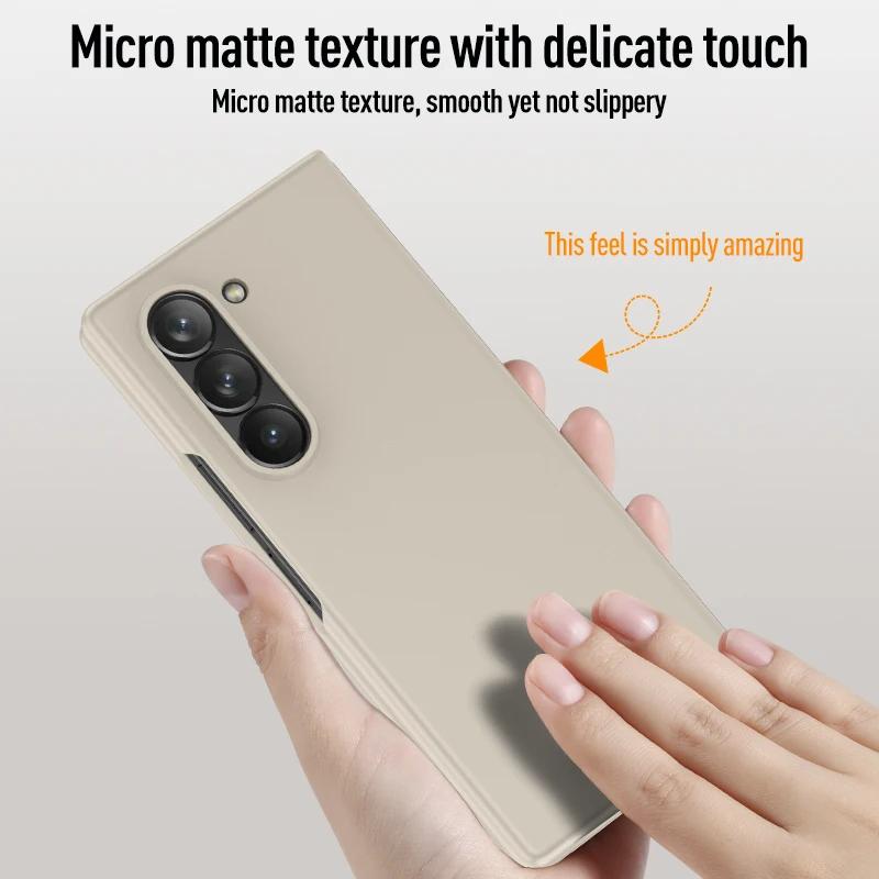 For Samsung Galaxy Z Fold 6  Case Ultra-thin Matte Skin-Friendly Shockproof Protection Folding Hard Back Cover Accessories Funda