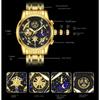 WWOOR Skeleton Watch Trendy Business Men's Watches Waterproof Fashion Quartz Men's Watches