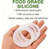 4 Pack Gasket Seal Rings for Bialetti Moka Express Dama 3/4 Cups-Food Grade Silicone Gaskets, Replacement Silicone Sealing Rings-Aluminium Stovetop