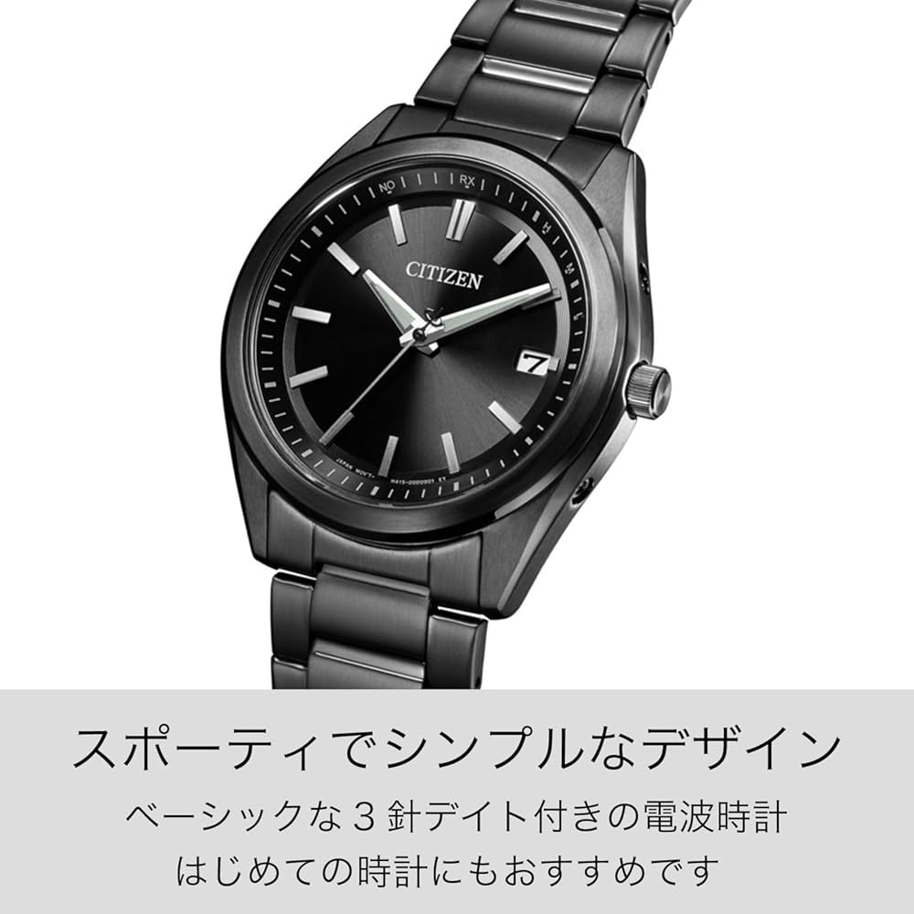 CITIZEN COLLECTION Men's Watch, 3-Hand Model, Light-Powered Eco-Drive, 5 ATM Water Resistance, Basic Black, AS1085-61E