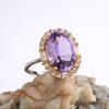 Anello Tesoro di Colore Artigianato Italiano Argento Sterling S925 Ametista Naturale Citrino Anello di Lusso Moda da Donna