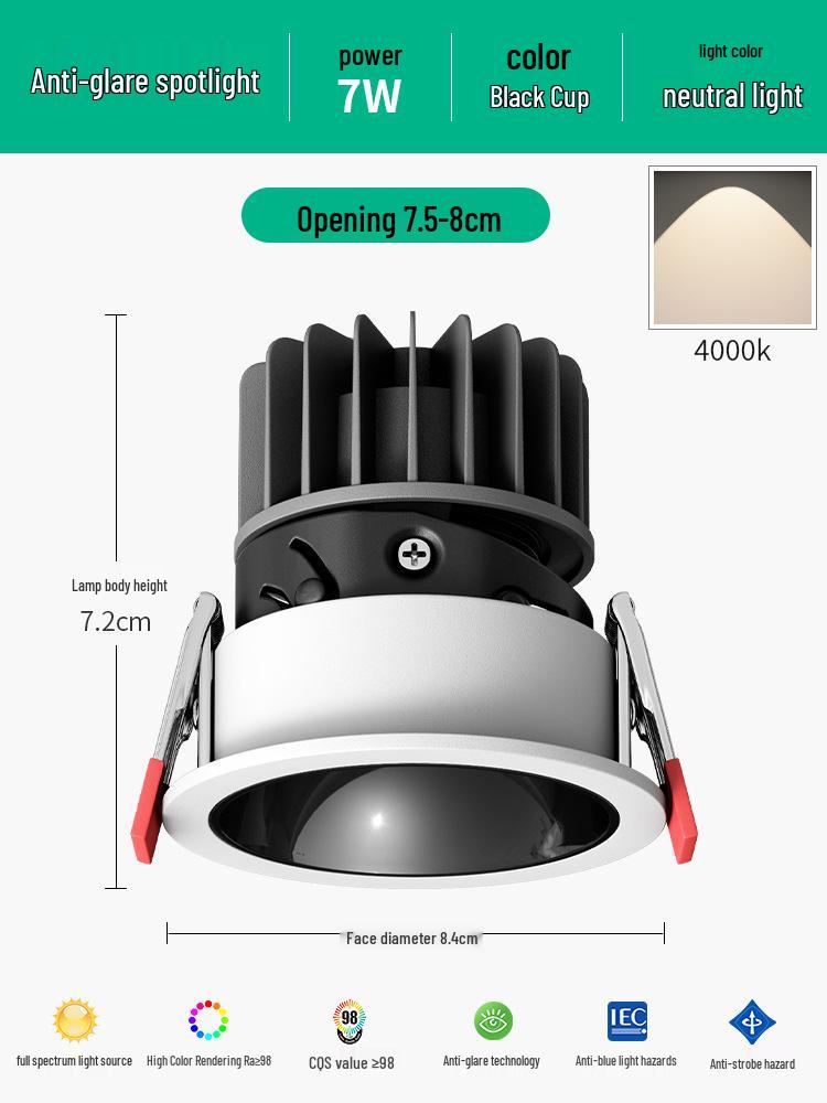 

Anti-Glare Recessed Spotlight: 3500 Lumens Wall Washer for Living Rooms Default