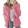 Autumn Winter  Elegant Bear Teddy Faux Fur Coat Women Thick Warm Soft Fleece Jacket Female Pocket Zipper Coat