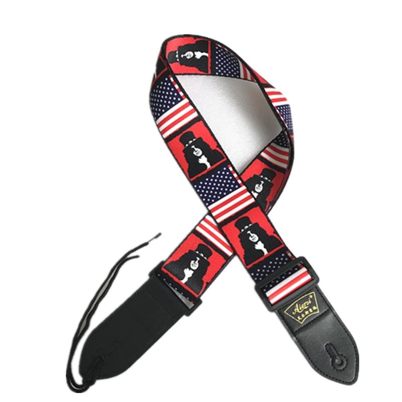 

Регулируемый гитарный ремень для акустических, электрических, бас-гитар, музыкальных аксессуаров, цвета, дополнительный гитарный ремень