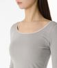 MUSINSA STANDARD WOMAN Lace Trim Ballerina Long Sleeve T-Shirt [Light Grey]