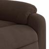Electric Recliner Chair with Rising Function Brown Microfiber Fabric