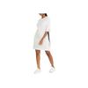 Puma Solid Color Logo Embroidered Round Neck Pullover Short Sleeve Dress Women dresses Beige 670955-99