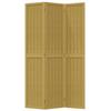 3 Piece Room Divider In Brown Solid Paulownia Wood