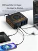 6-Port USB Charger with 20W PD Fast Charging and Digital Display - Universal Type-C Desktop Station for Mobile Phones