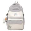 Women Large Capacity Backpack Boys Girls Color Contrast Backpack Student Schoolbag