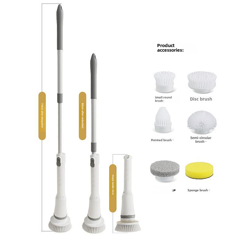 Electric Dual-Purpose Cleaning Brush for Kitchen, Bathroom & Glass - Handheld, Multifunctional & Powerful