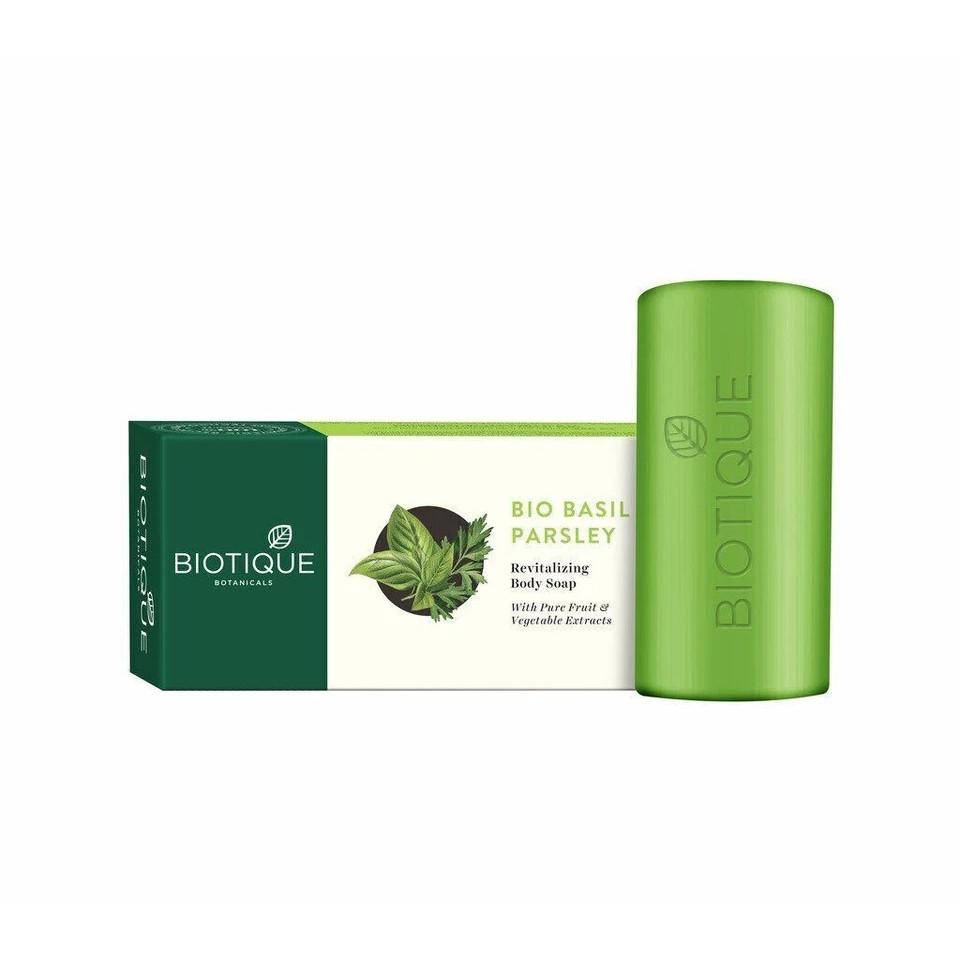 Biotique Bio Basilikum und Petersilie Revitalisierende Körperseife 150 g (Packung mit 6)