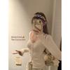 Womens Sexy V-Neck Long Sleeve T-Shirt Pure Slim Fit Casual Top Daily Wear