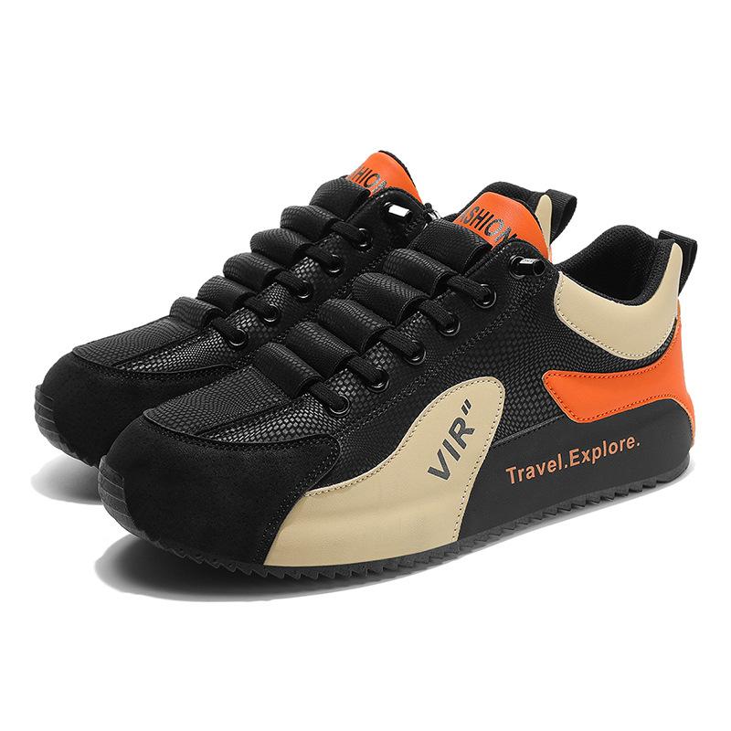 New Men's Platform Sneakers Designer Mesh Breathable Casual Shoes Outdoor Versatile Non-slip Wear-resistant Vulcanized Shoe 2025