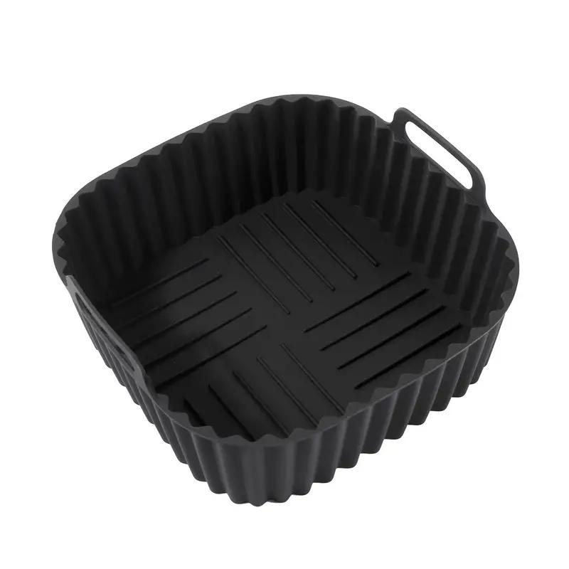 Food Grade Air Fryer Silicone Baking Tray Heat Resistant Thickened Non Stick Cake Pizza Pan