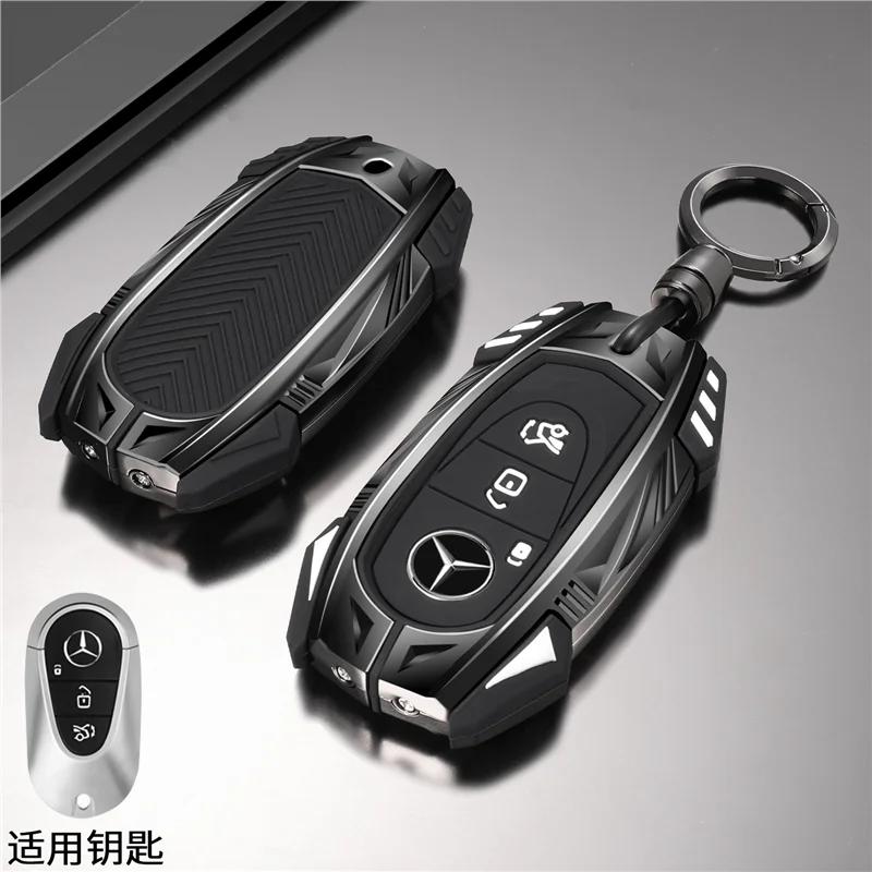 Autoschlüsselhülle für Mercedes-Benz A B C E G S-Klasse CLA CLS GLA GLB GLC GLE GLS EQA EQB EQC 3 Tasten Auto Zubehör