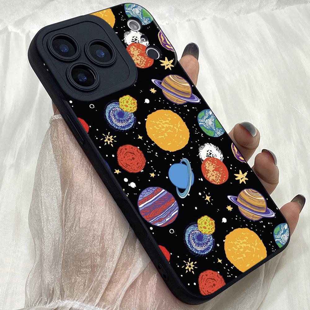 M503 Milky Way Moon Angel Eyes Soft Phone Case for iPhone Samsung Galaxy Xiaomi Rdemi Huawei Honor Infinix Realme OPPO Vivo All Model TPU Case