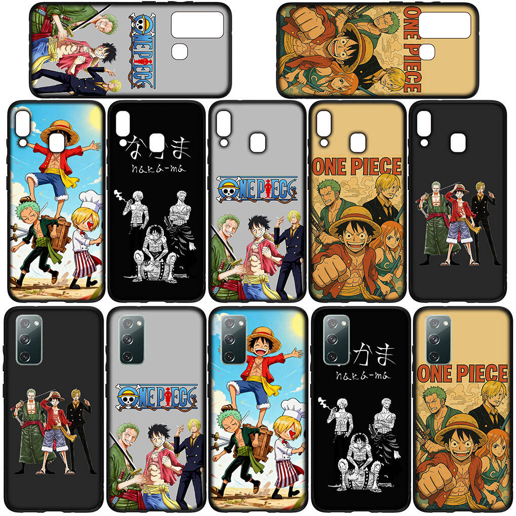 Phone Case for Samsung Galaxy S25 S23 S24 Ultra FE Plus S9 A05 A06 A15 A16 A36 A37 A35 A54 A55 A56 A57 A25 A26 A53 Luffy One Pieces Sanji Roronoa Zoro