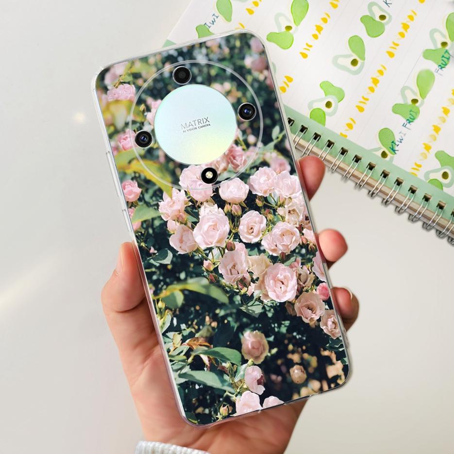 For Honor X9b 5G Case ALI-NX1 Cute Cat Butterfly Painted Cover Soft Silicone Phone Cases For Honor X9b X 9b HonorX9b Soft Fundas