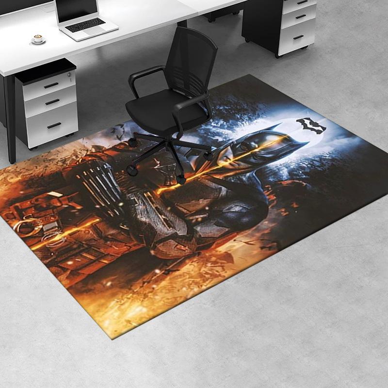 

Batman: The Dark Knight s Fiery Guardian T-Shirt Office Mat Home Decor Office Desk Chair Rugs Chair Carpet for office Chair Mat Gift For Hal 60cm by 90cm