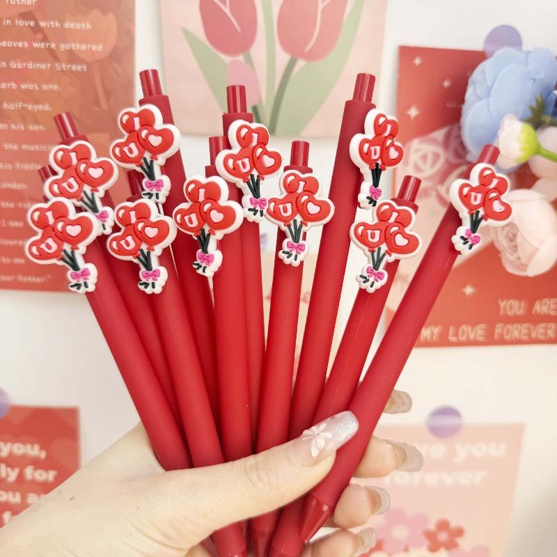 10Pcs Cute Pattern Neutral Pen, Suitable for Party Gifts Classroom Rewards Creative Holiday Gift Pen Ballpoint Pen, Random Style