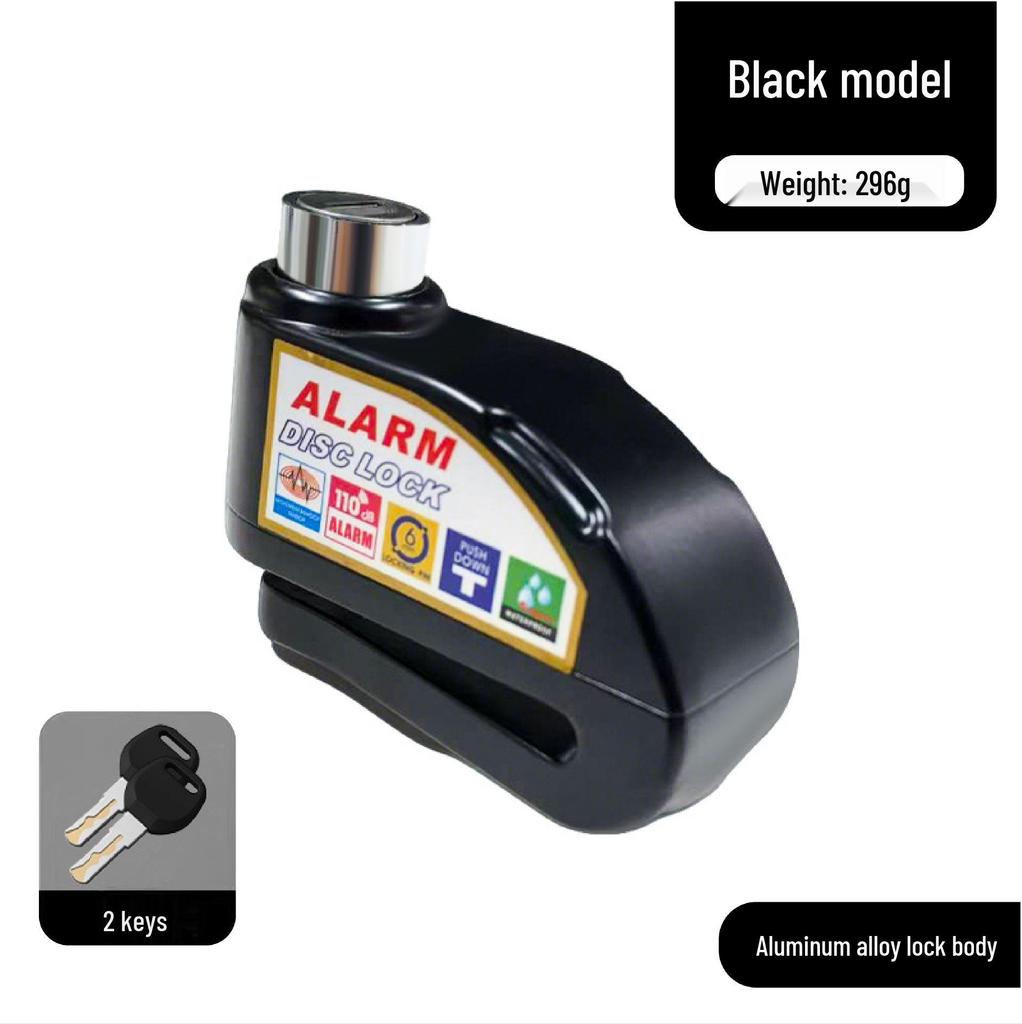 Blocca Disco Freno Antifurto Universale per Auto, Moto e Biciclette con Sistema di Allarme