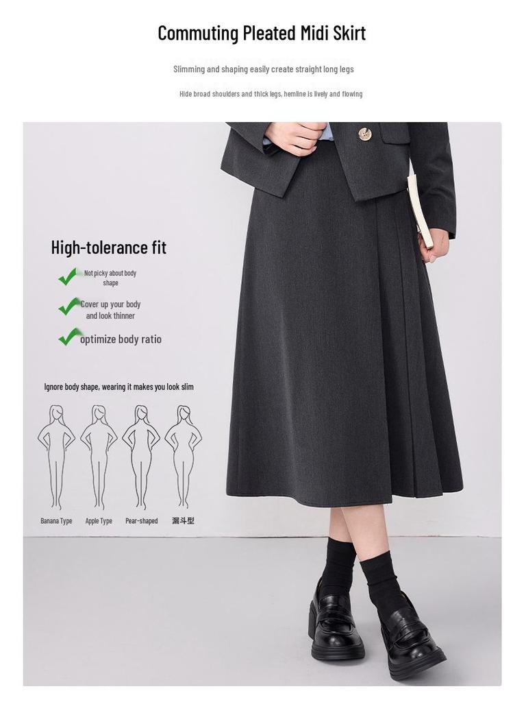 Women's Petite Short Blazer Jacket & Skirt Set - Spring/Autumn 2025, Professional Formal Wear