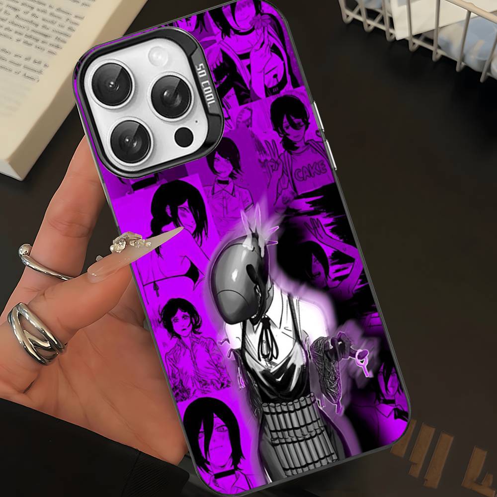 Anime C-Chainsaw Man Phone Case For IPhone 17 16 15 14 11 12 13 Pro Max Plus Pro Colored Silver Cover