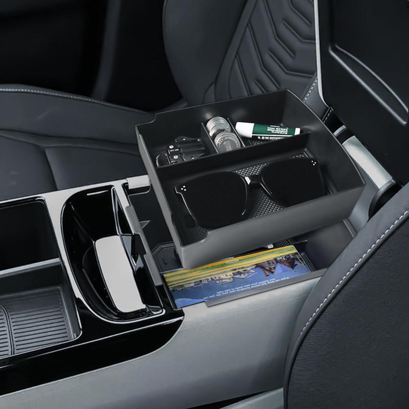 Center Console Organizer Tray Double-Layer For 2025 Hyundai Tucson Limited Armrest Storage Box Interior Car Center Console Box