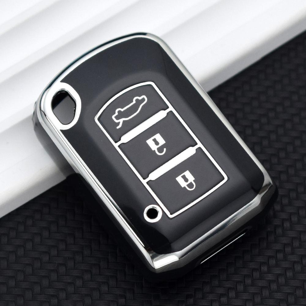 2 3 Buttons TPU Car Key Cover Case for Mitsubishi ASX Outlander Lancer EX Galant Pajero 2016 2017 Holder Bag Keychain Protector