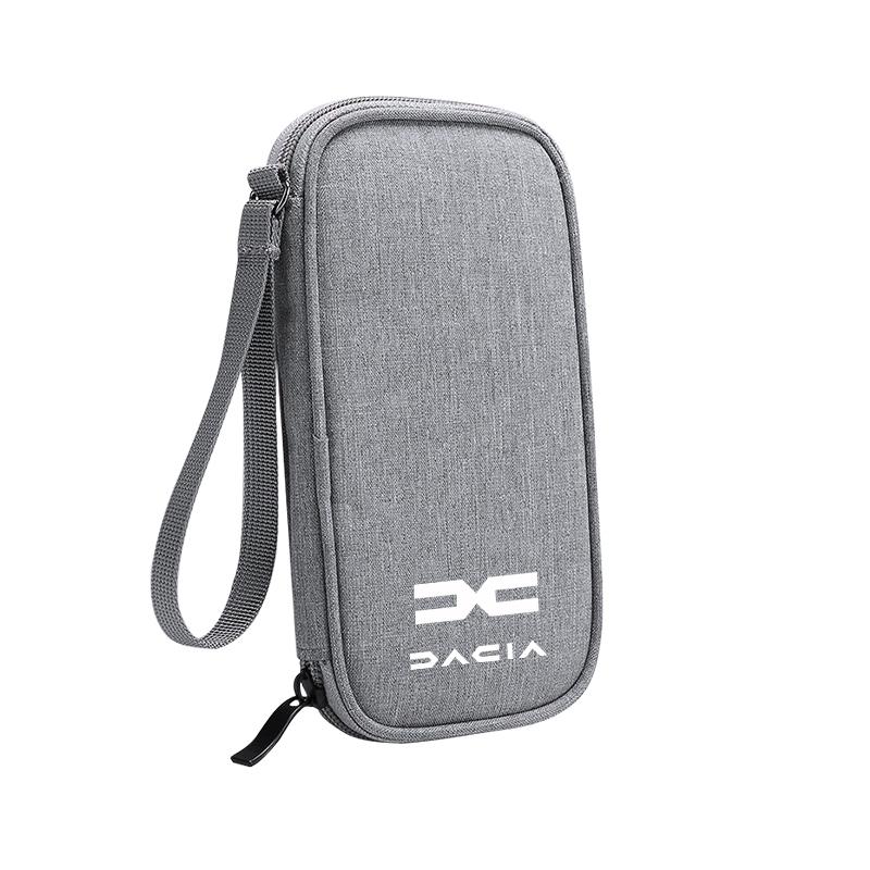 Car Cable Drive Earphone Charger Protable Storage Bag For New Dacia Duster Logan Sandero Jogger Spring Stepway Dokker Lodgy MCV